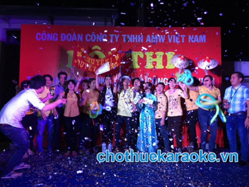Cho thuê dàn karaoke phục vụ Hội thi chung kết giọng hát karaoke công ty AMW