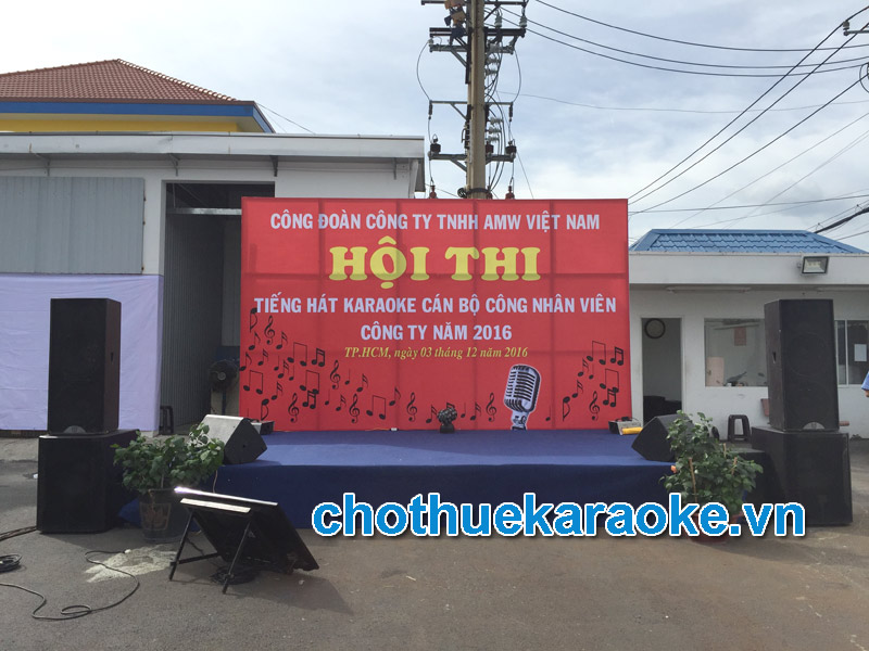 Cho thuê dàn karaoke phục vụ Hội thi chung kết giọng hát karaoke công ty AMW