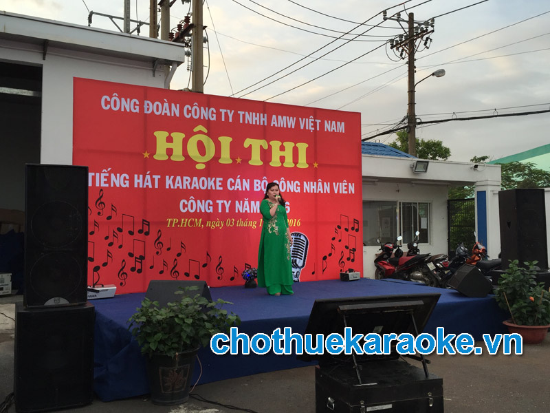 Cho thuê dàn karaoke phục vụ Hội thi chung kết giọng hát karaoke công ty AMW