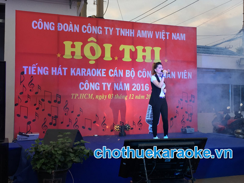 Cho thuê dàn karaoke phục vụ Hội thi chung kết giọng hát karaoke công ty AMW