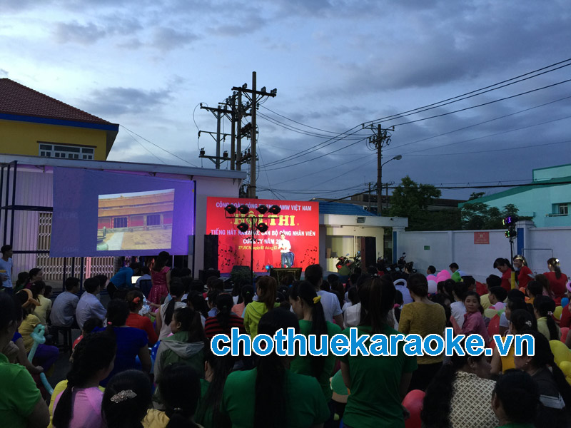 Cho thuê dàn karaoke phục vụ Hội thi chung kết giọng hát karaoke công ty AMW