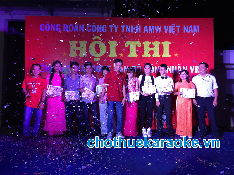 Cho thuê dàn karaoke phục vụ Hội thi chung kết giọng hát karaoke công ty AMW