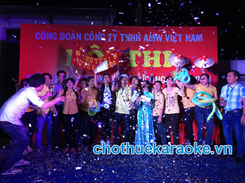 Cho thuê dàn karaoke phục vụ Hội thi chung kết giọng hát karaoke công ty AMW